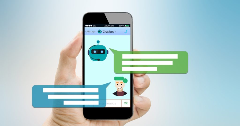 Ejemplo de chatbot automatizado en redes sociales respondiendo consultas de clientes.